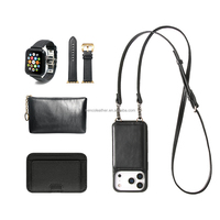 Étui de téléphone tout-en-un en cuir véritable mince avec porte-cartes, produit phare pour le marché transfrontalier