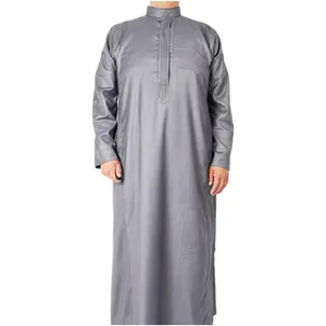 Dubai Al Aseel Thobe Pria Gamis Muslim Pria Kaftan Di Putih Celana dan Celana Timur Tengah 6 Warna Pria dan Anak Laki-laki Dewasa