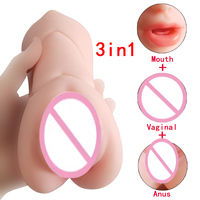 YAQU Male Masturbation Sleeve Realistisches Design TPE Material Leicht zu reinigende Taschen muschi