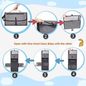 Tas Popok Bayi Teknologi Canggih Harga Terjangkau, Set Organizer Kantong, Alas Ganti Popok Portabel, Tas Popok Ibu Kecil Harga Pabrik - Product Image 3