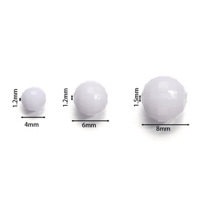 Acrylic Round Faceted <b>Beads</b> Black White 4-8mm For Jewelry Making - Product Image 5
