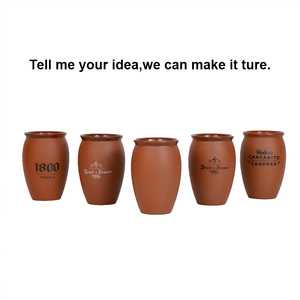Taza de Cerveza de Cerámica OEM ODM, Nueva Taza Creativa con Relieve Vintage, Hecha a Mano en México, Taza de Barro para Beber con Logotipo Personalizado - Product Image 2