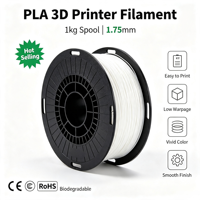 Filament d'imprimante 3D PLA de qualité industrielle, 1,75 mm, bobine de 1 kg, diamètre constant, impression facile, sortie fiable, commande en gros