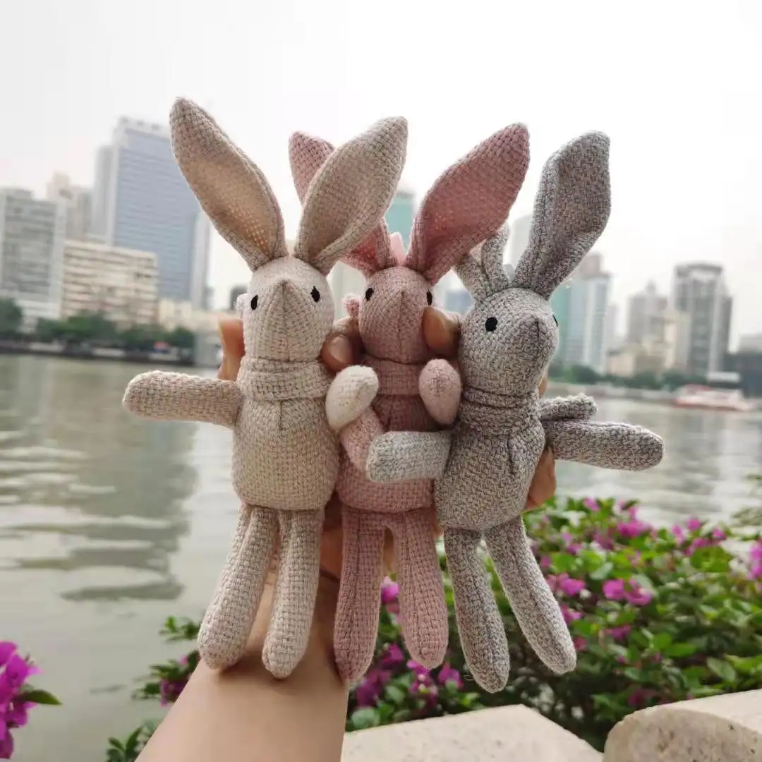 Precio barato 20cm vestido portatil de encaje suave conejo releno de conejo de Pascua juguete mascota regalo