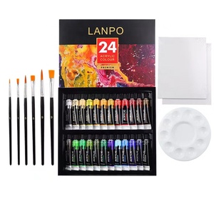 Pinturas Acrílicas Profesionales para Artistas, 24 <span class=keywords><strong>Colores</strong></span>, 12 ml, con 1 <span class=keywords><strong>Paleta</strong></span>, 2 Lonas y 6 Pinceles - Product Image 5