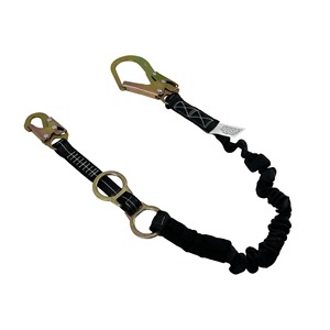 ANSI Padrão Único Elastic Leg Lanyard Arnês De Segurança Preto Feito de Poliéster SND79
