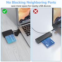 Tarjeta de acceso común superrápida 6 en 1 USB A CAC, tarjeta SIM de ID IC ATM, lector de tarjetas de memoria MS + M2 + SD/TF2.0 para Windows Linux