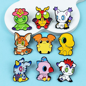 Broche de dibujos animados <span class=keywords><strong>Digimon</strong></span>, insignia de metal creativa de elfo pequeño y lindo, accesorio para ropa y mochila, en stock - Product Image 3