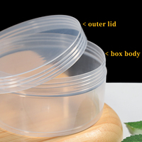 Pot de rangement rond transparent de 300 ml pour slime avec couvercle à vis hermétique, récipient en plastique anti-fuite pour pâte à modeler DIY et pot d'artisanat
