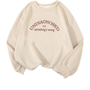 Sudadera de Forro Polar Unisex para Mujer FOXA, Cuello Redondo, Manga Larga, Estampado Gráfico, Holgada, Transpirable, 320g - Product Image 1