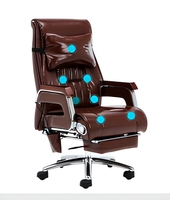 Fauteuil de bureau exécutif moderne et luxueux en cuir, ergonomique, pivotant, inclinable, avec fonction massage