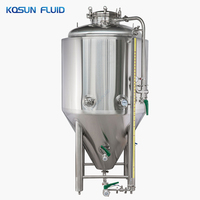 Machine de fabrication industrielle de bière, 100l, 500l, 1000l, kombucha, brasserie, fermentage, réservoir, équipement