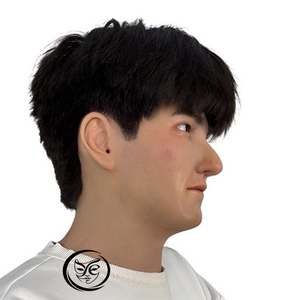 Masque en silicone réaliste fait main avec <span class=keywords><strong>cheveux</strong></span> pour hommes, haute simulation, aspect naturel, masque intégral, équipement de cosplay, prix d'usine - Product Image 3