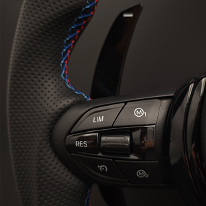 Con LED M Stripe in pelle pianoforte volante nero per <span class=keywords><strong>BMW</strong></span> F10 F20 F30 <span class=keywords><strong>F45</strong></span> F46 F48 X5 F15 X6 F16 M3 F80 M4 F82 M2 F87 M5 F90 - Product Image 3