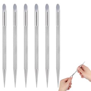 Removedor de Cutículas de Acero Inoxidable Plateado 2024, Herramienta para Pulir Uñas, Eliminador de Piel Muerta, Empujador de Cutículas 10x0.5cm - Product Image 1