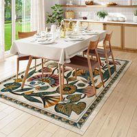 Tapis doux vintage bohème à motifs floraux égyptiens, beige, grand format, lavable, antidérapant, pour sols en bois dur, cuisine, entrée, salle de jeux, salle à manger, décoration intérieure