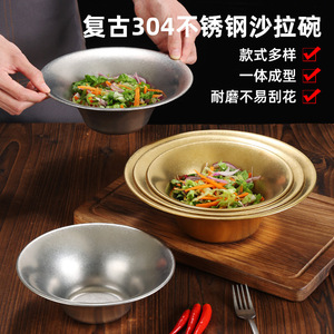 Stainless Steel Bowl Gold Silver Color Durable Home Use Cooking Serving Bowl - Product Image 3