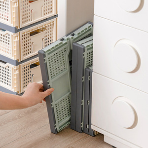 Foldable Plastic Storage <b>Basket</b> Rectangle PP Material Neatening Storage Small Medium <b>Large</b> Size Study Organizing - Product Image 4