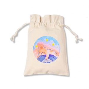 Bolsa de Tela Reciclada con Cordón, Bolsa de Lona con Cordón para Regalo - Product Image 6