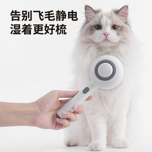 <b>Cat</b> Spray Comb Rechargeable Water Mist Massage Brush For Loose Hair Removal Pet Grooming Tool - Product Image 2