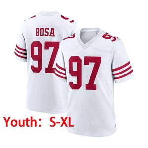 85 George Kittle 97 Nick Bosa 23 Christian mccaffe 13 Brock Purdy pemuda San Francisco Jersey sepak bola dijahit Jersey terbatas - Product Image 3