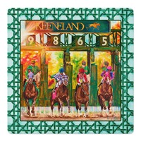 Tapis de Mahjong américain imprimé Derby Sunset, en néoprène, antidérapant, réduction du bruit, tapis de table pour Mahjong, poker, jeux de cartes