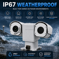Cámara PTZ con Análisis de Video por IA, Imagen Térmica Biespectral, Zoom HD 40X, IP67 Impermeable, Cámara de Seguridad Perimetral