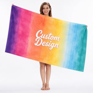 Sunset Stripe <b>Microfiber</b> <b>Beach</b> <b>Towel</b> Custom Design - Product Image 1