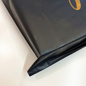 Premium Waterproof HDPE Plastic Die-Cut Handle <b>Bags</b> Custom Artwork Black Foldable <b>Design</b> for Supermarket Grocery <b>Packaging</b> - Product Image 5