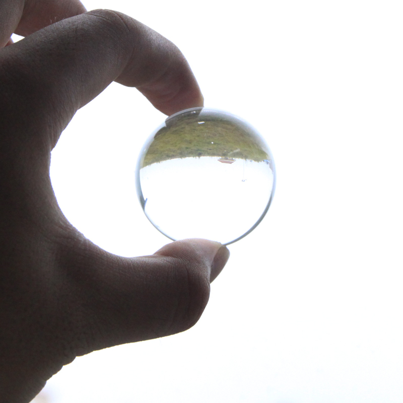 Personalized Crystal Ball with Wood Base