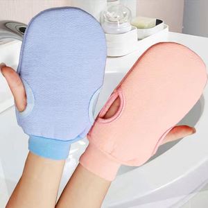 Factory Direct Sale Solid Color Reusable Bath Exfoliating Glove <b>Body</b> <b>Scrub</b> Cleaning Gloves Shower Exfoliating Mitt - Product Image 2
