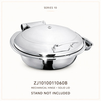 Chauffe-Plat Rond à Induction avec Charnière Mécanique, Équipement Commercial de Restauration, Chauffe-Plat Buffet en Acier Inoxydable
