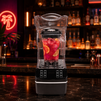 Mixeur Silencieux Haute Vitesse 1500ML Rouge et Blanc à Lame Inoxydable 4 Feuilles, Programmable, Direct Usine, pour Smoothies