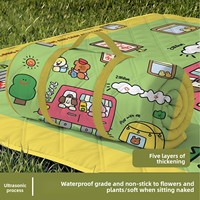 Tapis de sol portable en polyester pour camping, pique-nique, plage, extérieur, imperméable, anti-humidité, extra-épais, ultrasonique, SYNC F23
