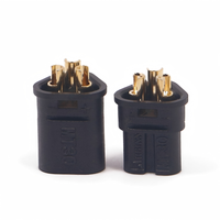 Conector Banana MT30 Macho-Hembra de 3 Pines para Montaje en PCB, Conector de Alimentación MT30-M/F con Revestimiento de Cobre Dorado, Clasificación 20A 500V, Carcasa PA