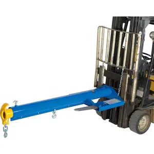 Forklift Telescoping Jib Boom Crane Low Profile Extended Boom Lift Master For Fork Truck Heavy Duty Forklift Attachment