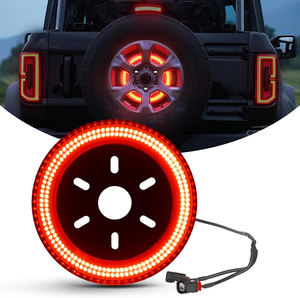 Luz de freno trasera de neumático de repuesto rojo LED para 2021 2022 2023 <span class=keywords><strong>Ford</strong></span> <span class=keywords><strong>Bronco</strong></span> Offroad <span class=keywords><strong>2</strong></span>/4-Door Plug & Play Luz de rueda de repuesto - Product Image 1