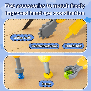 Diy Creatieve Assemblage Tools Kinderen Educatief Intellectueel Speelgoed Bouwstenen Sets Schroef Speelgoed Montessori Spel Gereedschapskisten - Product Image 2