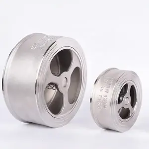 Tilting Disc Female Check Valve NPT BSP Industrial Threading CF8 H71W Wafer Flange Type 316 Stainless Steel 6 Inch Hydraulic