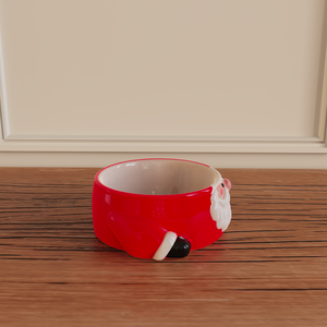 Mangkuk Keramik Bentuk Santa Natal OEM untuk Anjing, Mangkuk Makan Hewan Peliharaan untuk Promosi Musiman Grosir - Product Image 4