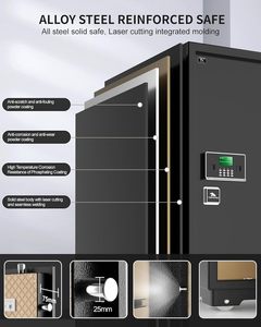 <span class=keywords><strong>TIGERKING</strong></span> Coffre-fort domestique extra large et robuste de 17,6 pieds cubes, en acier de 235 lb, avec serrure à double commande, boîte de rangement intérieure noire - Product Image 4