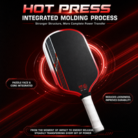 Raquette de pickleball puissante EPP Core, accessoires de pickleball, raquettes de pickleball en fibre de carbone pour joueurs intermédiaires