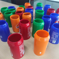 Manchon de canette de bière en silicone 375ml antidérapant personnalisable de qualité alimentaire pour barres