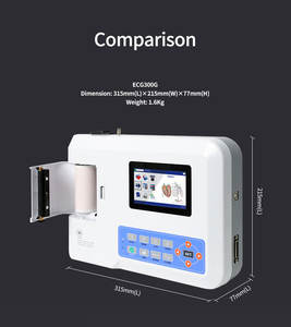 콘텍 ECG300G RTS 심전도 열감지지 종이 심전도 기기 12채널 심박수 모니터 기기 - Product Image 2