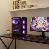 Boîtier PC de bureau en verre trempé spécial pour grossistes Pcooling, personnalisation du logo, boîtier PC de bureau Mini ATX