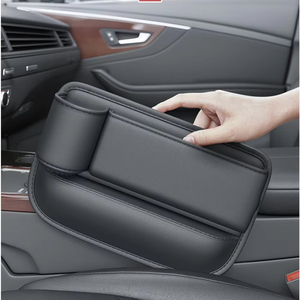 Wholesale Universal Car <b>Seat</b> Organizer <b>Storage</b> Box Multifunction Leather Crevice Side Pocket Wallet Keys Card with Cup Holder - Product Image 2