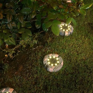 Lampe solaire LED encastrée pour jardin, en résine, pour pelouse, cour et allée - Product Image 2