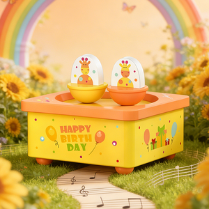 Boîte à musique rotative <span class=keywords><strong>La</strong></span> Doyee <span class=keywords><strong>Giraffe</strong></span> avec logo personnalisé, aimant, mélodie d'amis, artisanat, jouet pour enfants - Product Image 1