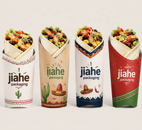 Empaque Personalizado para Rollos de Pollo y Carne, Papel Kraft, Materiales Reciclados, Estampado UV Personalizado, Carpetas para Aperitivos