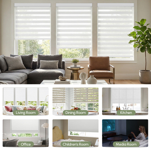 Stores zébrés motorisés <span class=keywords><strong>sans</strong></span> <span class=keywords><strong>vis</strong></span>, stores zébrés filtrants la lumière, stores <span class=keywords><strong>sans</strong></span> perçage pour la couverture des fenêtres - Product Image 4